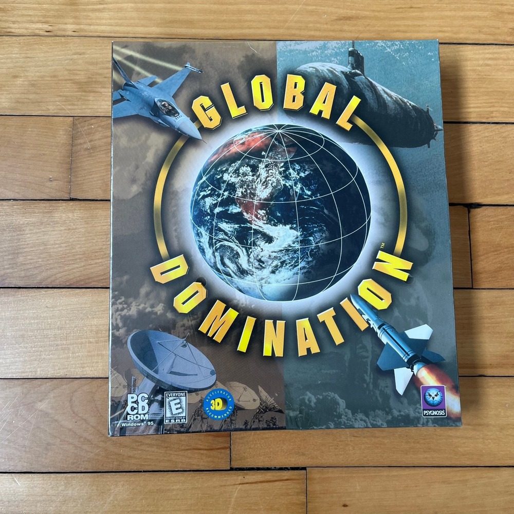 Global Domination PC CD-ROM Psygnosis 1998 Windows 95 Big Box Factory Sealed